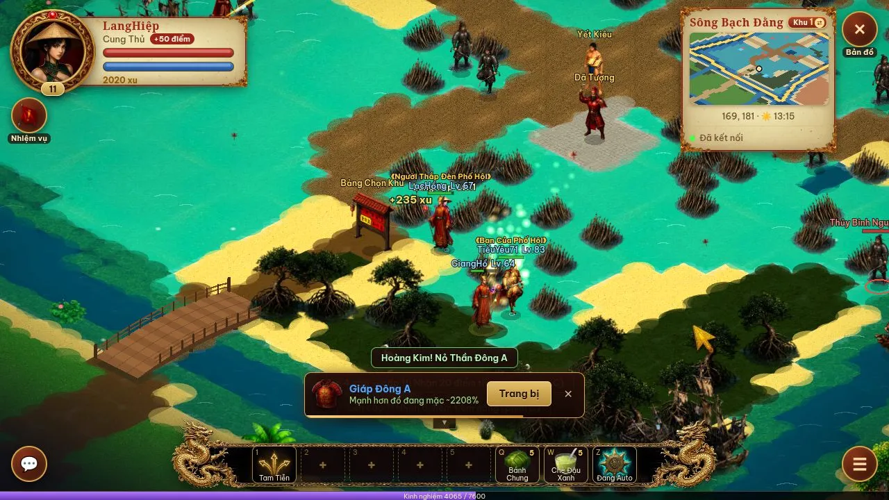 Ảnh chơi game Lạc Việt Online tại Sông Bạch Đằng