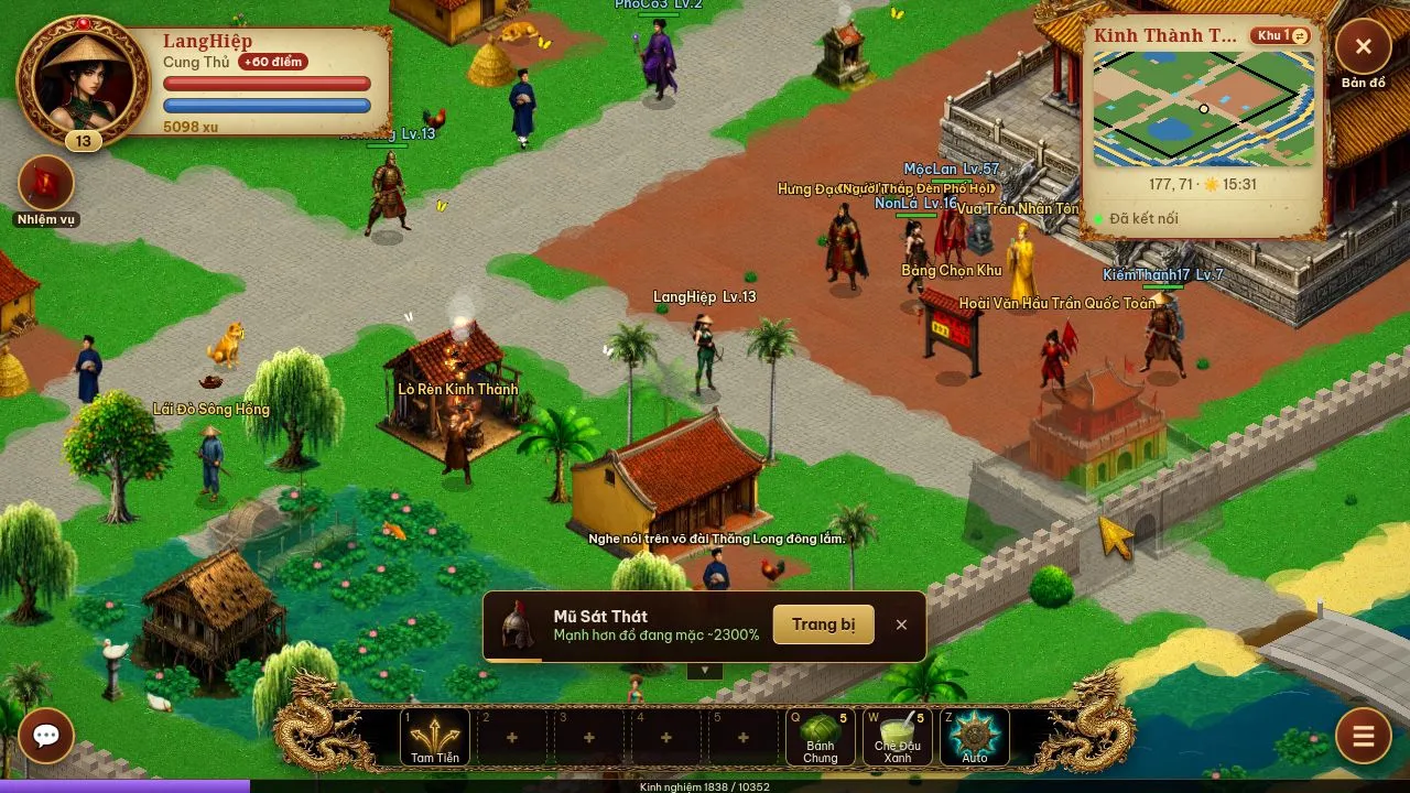 Ảnh chơi game Lạc Việt Online tại Kinh Thành Thăng Long